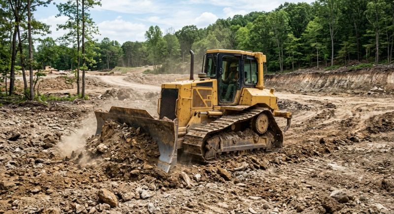 Bulldozer Clearing in Houston, TX