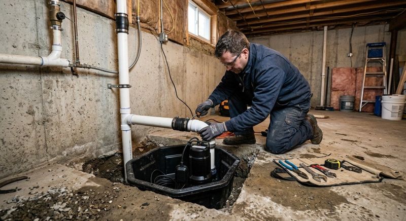Sump Pump Relocation in Des Moines, IA
