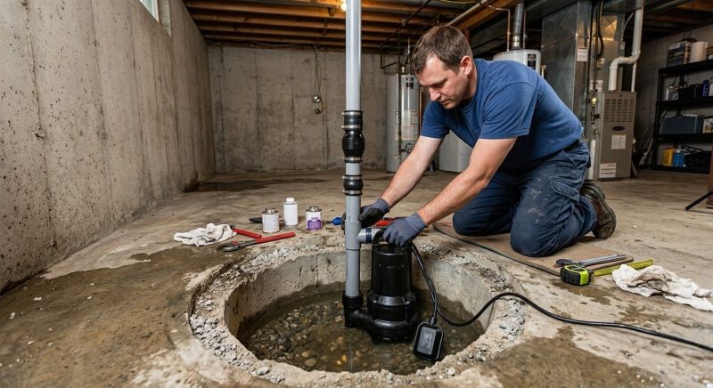 Sump Pump Relocation in Des Moines, IA